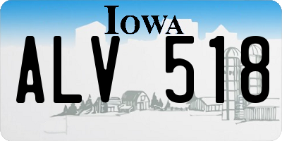 IA license plate ALV518