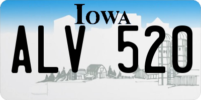 IA license plate ALV520