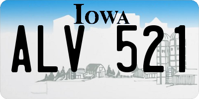 IA license plate ALV521