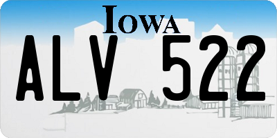 IA license plate ALV522