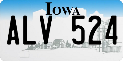 IA license plate ALV524