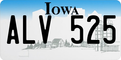 IA license plate ALV525