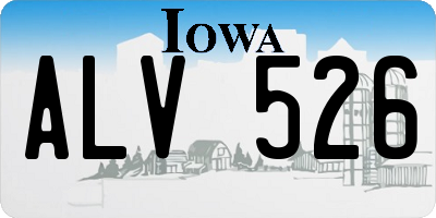 IA license plate ALV526