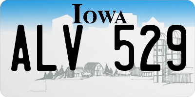IA license plate ALV529