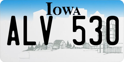 IA license plate ALV530