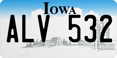 IA license plate ALV532