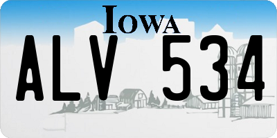 IA license plate ALV534