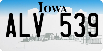IA license plate ALV539