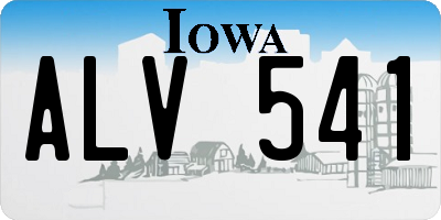 IA license plate ALV541