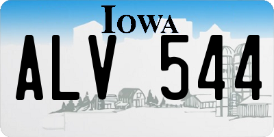 IA license plate ALV544
