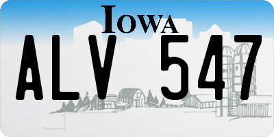 IA license plate ALV547