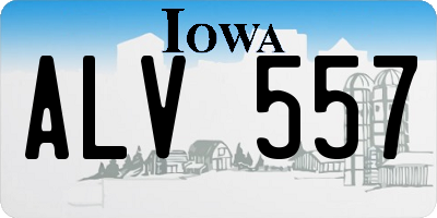 IA license plate ALV557