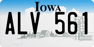IA license plate ALV561