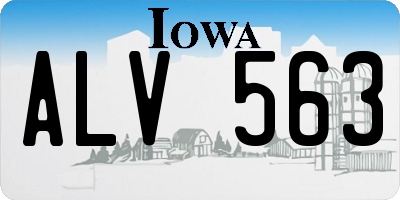 IA license plate ALV563