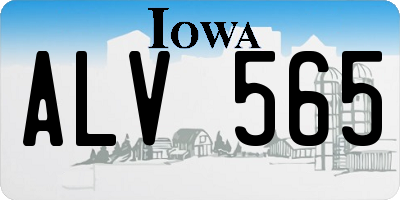 IA license plate ALV565