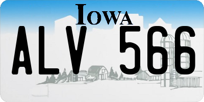 IA license plate ALV566