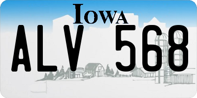 IA license plate ALV568