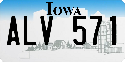 IA license plate ALV571