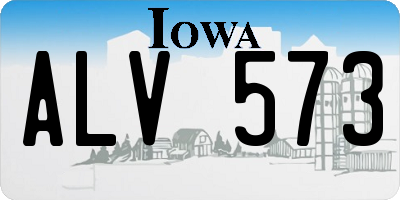 IA license plate ALV573