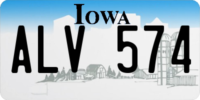 IA license plate ALV574