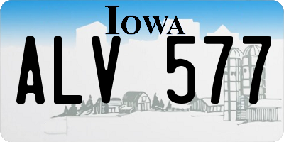 IA license plate ALV577