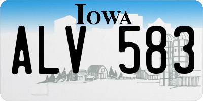IA license plate ALV583