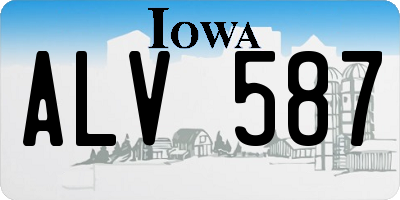 IA license plate ALV587