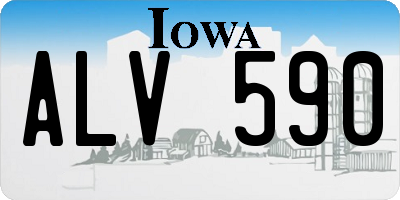 IA license plate ALV590
