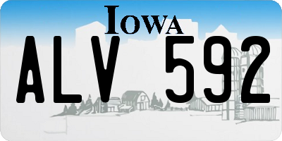 IA license plate ALV592