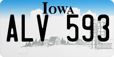 IA license plate ALV593