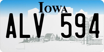 IA license plate ALV594