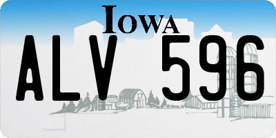IA license plate ALV596