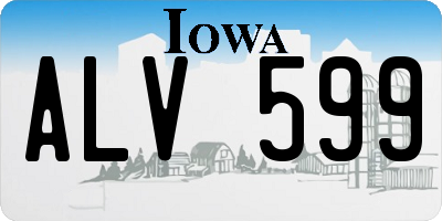 IA license plate ALV599
