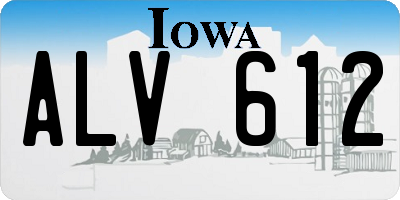 IA license plate ALV612