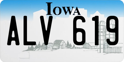 IA license plate ALV619