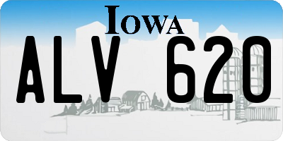 IA license plate ALV620