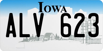 IA license plate ALV623