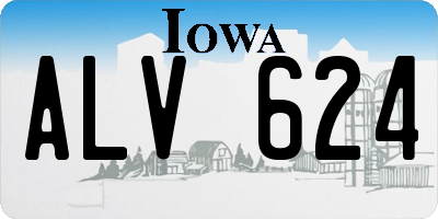 IA license plate ALV624