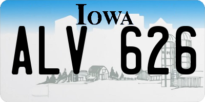IA license plate ALV626