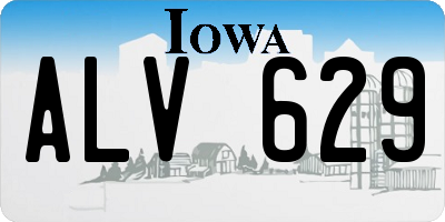 IA license plate ALV629