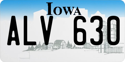 IA license plate ALV630