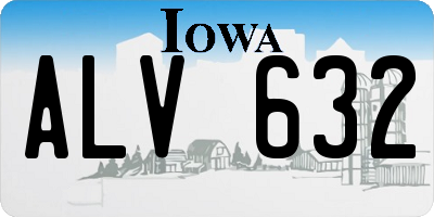 IA license plate ALV632