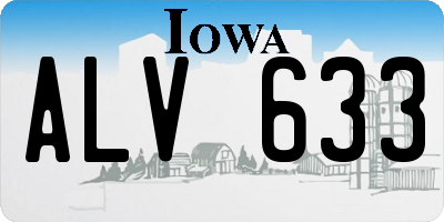 IA license plate ALV633