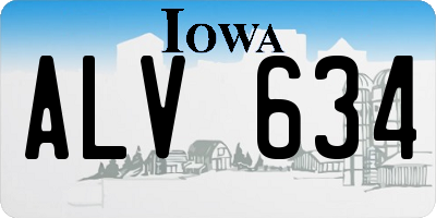 IA license plate ALV634