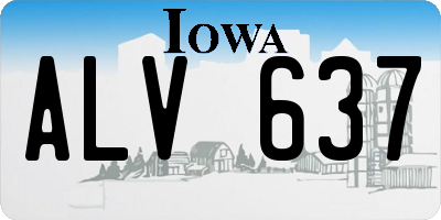 IA license plate ALV637