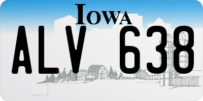 IA license plate ALV638