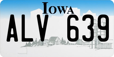 IA license plate ALV639