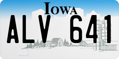 IA license plate ALV641