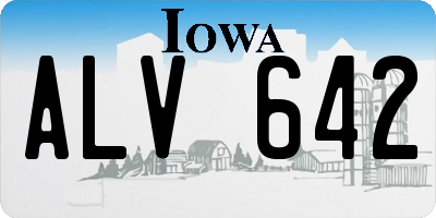 IA license plate ALV642