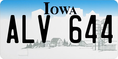 IA license plate ALV644